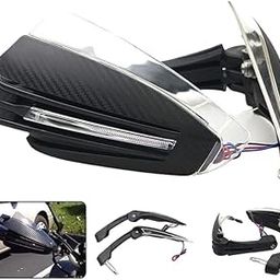 AUTO SNAP Motorcycle Universal Handguards Dirt Bike Hand Guards with DRL Running Light & Bar End Plugs for ATV Pit Bike Off Road (Carbon Black)-20