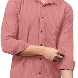 Men's Casual Button Down Shirts Long Sleeve Linen Shirt Fashion Popcorn Summer Shirt-image-49