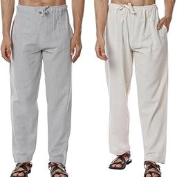One Size Men's Eco-Friendly Cotton Pyjama Pack of 2 | Fits Waist Size 28 to 36 Inches-picture-43