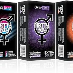 NOTTY BOY Condoms Special Trio Pack For Couples - 4IN1 Multi Texture (Extra Time, Contoured Shape, Ribs and Dotted), Raised Dots Condom For Men - 30 Count-image-62