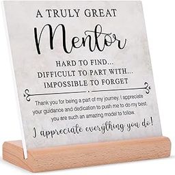 Afterprints Mentor Gifts for Women Men, Thank You Mentor Plaque With Stand, Leaving Going Away Retirement Appreciation Gifts for Boss, Coworker, Teacher, Counselor, Coach, Supervisor-image-20