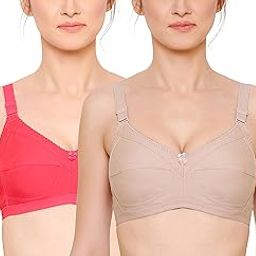 Full Coverage Cotton Bra for Heavy Bust| Minimizer Bra for Women| Anti-Sagging Breast Lift Up| Non-Wired| Non-Padded Daily Use Bra for Ladies| Combo of 2-image-49