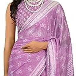Women's Chiffon Floral Printed Saree with Blouse Piece-image-13