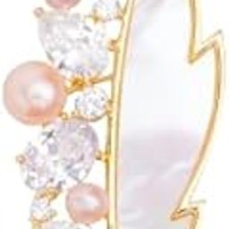 MOP Diamond Brooch Pin | 18k Gold Plated | Trendy, Lightweight & Comfortable | Stylish & Tarnish-Resistant | Qty : 1pc-image-72