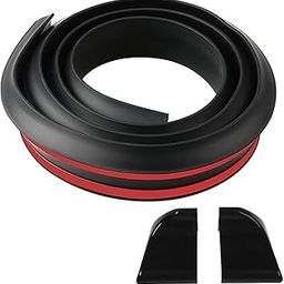 STHIRA® 4.5CM Upgrade 1.5m/4.92ft Universal Matte Black Trunk Spoiler Lip Kit, Car Rubber Strip Bar Spoiler-image-84