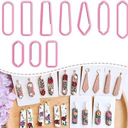 Polymer Clay Cutters - Geometric Long Shapes | Jewelry Making Tools - Set of 10-32