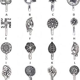 12 Pieces Combo Pack - Oxidised Beautiful Press On Nose Ring/Nose Stud/Pin for Women/Girls-36
