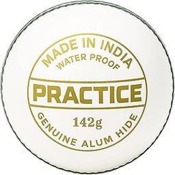 Total Training Leather Season Cricket Ball – White 142g, Lightweight & Seam-Stitched, Ideal for Indoor Nets & Kids Practice-image-31
