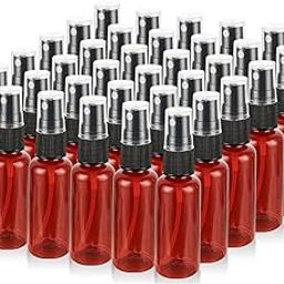 Hunky Dory 24pcs 50ml Empty Plastic Amber Refillable Fine Mist Spray Bottle for hand sanitizer,Perfume, Lotion, Oil, Travel | Costemic use-43