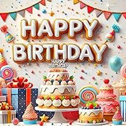 Backdropon Balloon with Cake Themed Happy Birthday Design Backdrop for Birthday Decoration Traditional/Background Curtain Cloth for Party/Festival Size 5 Feet Height and 8 Feet Width(5 * 8)-image-74
