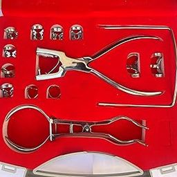 NSI Rubber Dam Kit of 14 pcs 11 clamp, clamp holder,punch plier and rubber dam frame-image-31