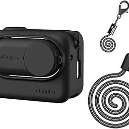 Silicone Protective Case Cover for Insta360 GO 3 with Separate Camera Lens Cover,Anti-Scratch Protective Silicone for Insta360 GO 3 Action Camera with Lanyard-19