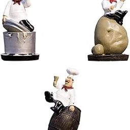 MERISHOPP 3X Delicate Chef Figurine Ornament Statue Model Kitchen Restaurant Decor |Home & Garden|Home D?©cor|Figurines-image-29