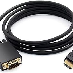 VOOCME HDMI to VGA Cable, HDMI Male INPUT to VGA Male OUTPUT TO DISPLAY Video Cord Compatible w/HDMI Desktop, Laptop, DVD to 15 Pin D-SUB VGA HDTV Monitor Projector - 1.8 m (BLK)-6