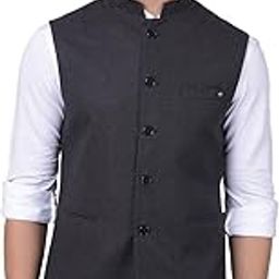 Men's Black Waistcoat-picture-39