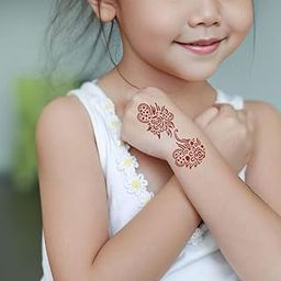 Temporary Tattoowala Intricate Design Mehndi Sticker for Children Learning Traditional Craft Skills-picture-4