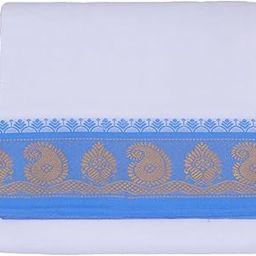 Traditional Men Dhothi|Pure Cotton White| 9 X 5 Combo Towel-Angavastram| Multi-colour|panjakejam|mundu|9 mulam veshti|puja dress|chadar|panchakacham|gift for men|3" border-image-11