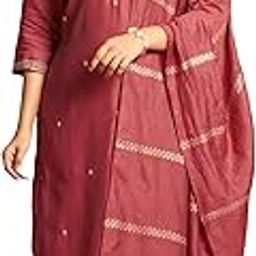 Women's Pure Cotton Straight Kurta Pant Dupatta Set with Elegant Embroidery - Perfect for Every Occasion-image-4