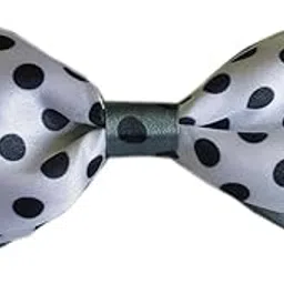blacksmith Fashion Men's Polka Dots Bowtie (White and Black)-picture-20