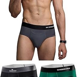 Men's Premium Ultrasoft Micromodal Briefs, Pack of 3, Anti-Odor and Anti-Bacterial, Multiple Solid Colours - Made in India-picture-49