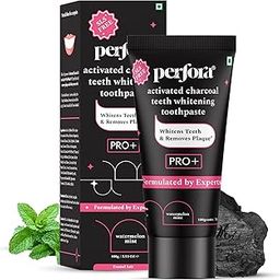 Perfora Activated Charcoal Whitening Toothpaste - 100 g | Enamel Safe Teeth Whitening Tooth paste | Removes Coffee, Tobacco & Wine Stains | SLS Free Toothpaste For Adults & Kids | Watermelon Mint-14