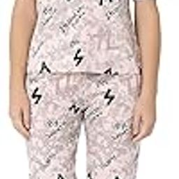 Women's Printed Premium Cotton Tshirt Pyjama Set Night Suit-image-24