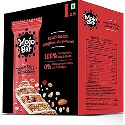 Mojo Bar Energy Bars Yoghurt Berry & Anti Oxidant | 100% Whole Grains, Nut & Fruit | High Energy & Granola Bars | Pack of 15 x 32g Energy Bars | Gluten Free & No Preservatives-picture-32