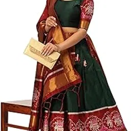 fabcartz Latest South Indian Style Unstitched Half Saree for Women-picture-19