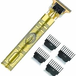 DIVYA BRASSO Rechargeable Hair Trimmer for Men, Professional Vintage Design, USB Charging, 60 Min Runtime, 1 Length Setting, Gold-15
