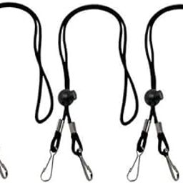 UJEAVETTE 2x1/3Pcs Adjustable Neck Lanyard Chain Strap Holder Black 3Pcs-image-23