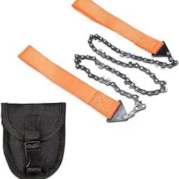 LIMBANI BROTHERS Pocket Chainsaw with Handle, 25 Inch Hand Rope Saw, Tree Limb Hand Rope Chain Saw, Survival Chainsaw Pocket Hand Saw with Carry Pouch, Chain Hand Saw (multicolor) (pack of 1)-13