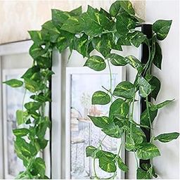 Deehome Artificial Money Plants Hanging Vines Garland (Green, Pack of 6)-image-25