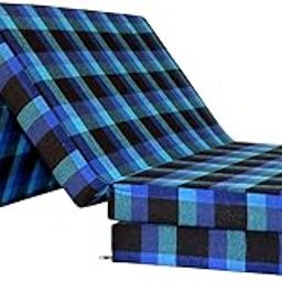 TITLI Craft Folding Mattress, Foldable, Lightweight, Travel, Outdoor Camping, Cotton, Portable Mattress, Floor Sleeping Mat for Sleeping Size Soft Foam Slim Mattress for Single Bed (72"X36"X2")-12