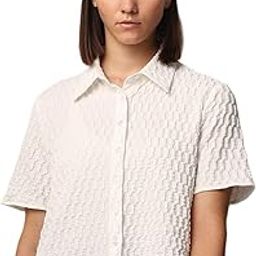 zilcon Women's Half Sleeve Button Down Women Shirts | Western Tops for Women Stylish | White Shirt for Woman-picture-5