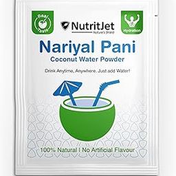 NutritJet Tender Coconut Water Powder Mix, Nariyal Pani with Real Tender Coconut Water Taste for Hydration and Energy (Pack of 20)-image-27