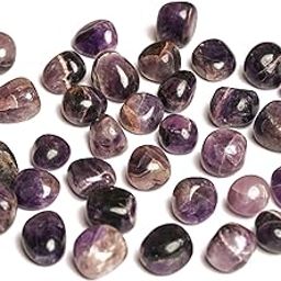 CrystalEssence Amethyst Tumble Stone | 50 gm Tumbled stones | Reiki Healing Stones | Home Decor Pebbles | Aquarium Gravel | Garden & Table Decor-image-21