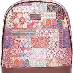 Printed Women's Jute Handcrafted Vegan Leather Multicolor Daypack/BackpackFor Travel, college, daily use, for girls women-image-10