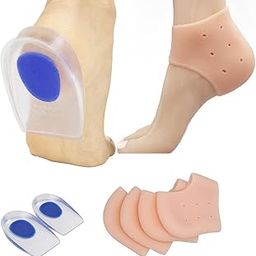 Navya Export Rolamo Silicone Heel Protector,Heel Cushion,Heel Pads,Gel Heel Cups For Plantar Fasciitis,Blister,Bone Spur Relief,Achilles Tendinitis For Men & Women (Heel Pad And Half Heel)-image-61