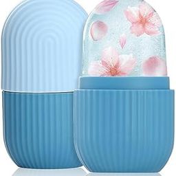 AURYX Ice Face Roller Silicone Facial Cube for Eyes Neck Massage Remove Dark Circle Pore Shrink Face Beauty Skin Care Ice Mould Kitchen Tools (BLUE)(PACK OF-1)-image-87