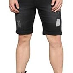 Men Denim Shorts For Casual Wear|Medium-Wash|5 Pocket|Regular Fit|Button Closure|Denim Shorts Crafted With Comfort Fit For Everyday Wear-image-123