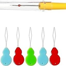5 Pieces Needle Threader | Guard Shape Hook Threading | Automatic Thread inserter Tool for Hand and Machine Sewing | Threader Pen for Small Eye Needle | Sewing and Tailoring Tools|1 Thread Cutter-picture-13