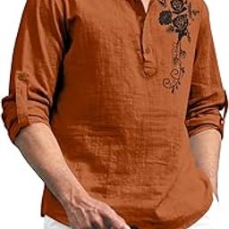 Men's Cotton Blend Mandarin Collar Self One Design Printed Full Sleeve Casual Short Kurta Shirt-picture-7