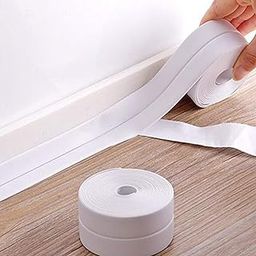 2 Pcs Bath & Kitchen Caulk Tape | PVC Self Adhesive Tub & Wall Sealing Strip | Waterproof Alternative to Caulk | Toilet & Bathtub Sealant | 1.5" x 10.5 F-picture-13