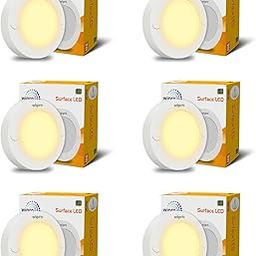 wipro 3w Surface Cabinet Striker, Warmwhite(Pack of 6)-15