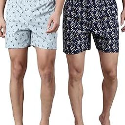 Men's Printed Boxer (Pack of 2), Soft Elastic Waistband, Breathable Fabric-18