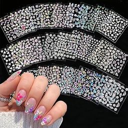 MAYCREATE® Mini Flower Nail Art Stickers 30 Sheet Colorful Daisy for Extension Self-Adhesive Embossing DIY Embellishments-image-71