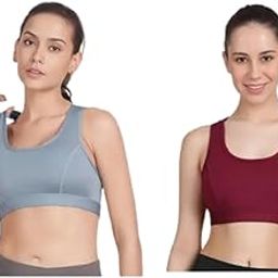 Women's Full Coverage Cotton Sports Bra - Non-Padded • Wirefree-picture-43