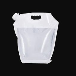 Syga 5 Liters Portable Collapsible Water Storage Tank Water Container Water Carrier Lifting Bag Camping Hiking Survival Kit Tool_White-image-79