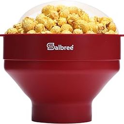 Original Salbree Microwave Popcorn Popper, Silicone Popcorn Maker, Collapsible Bowl - The Most Colors Available (Ruby Red)-picture-10