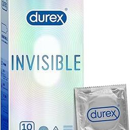 Durex Invisible Super Ultra Thin Condoms for Men - 10 Count-2